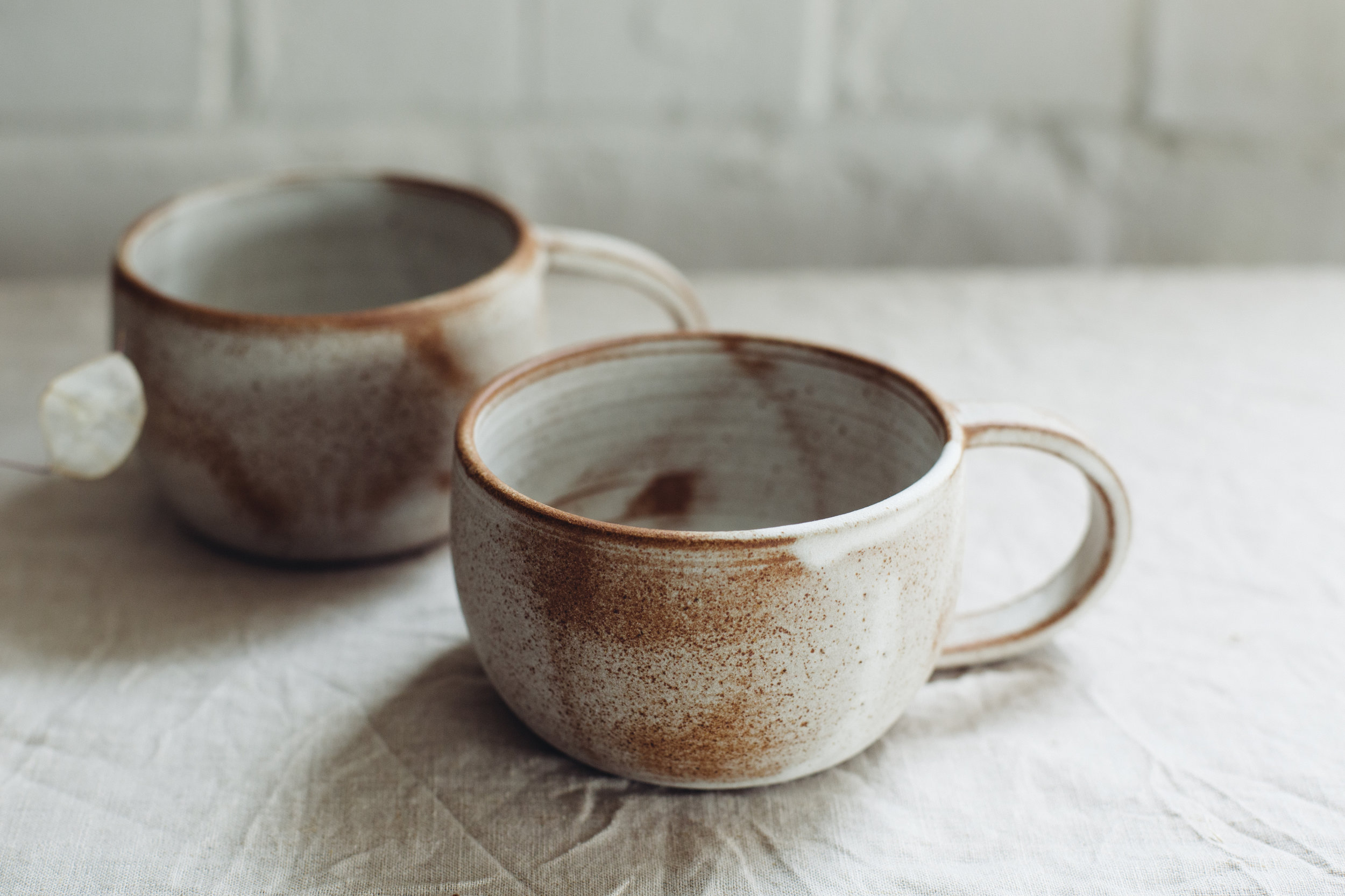 Handmade Milk + Toasted Clay Mug