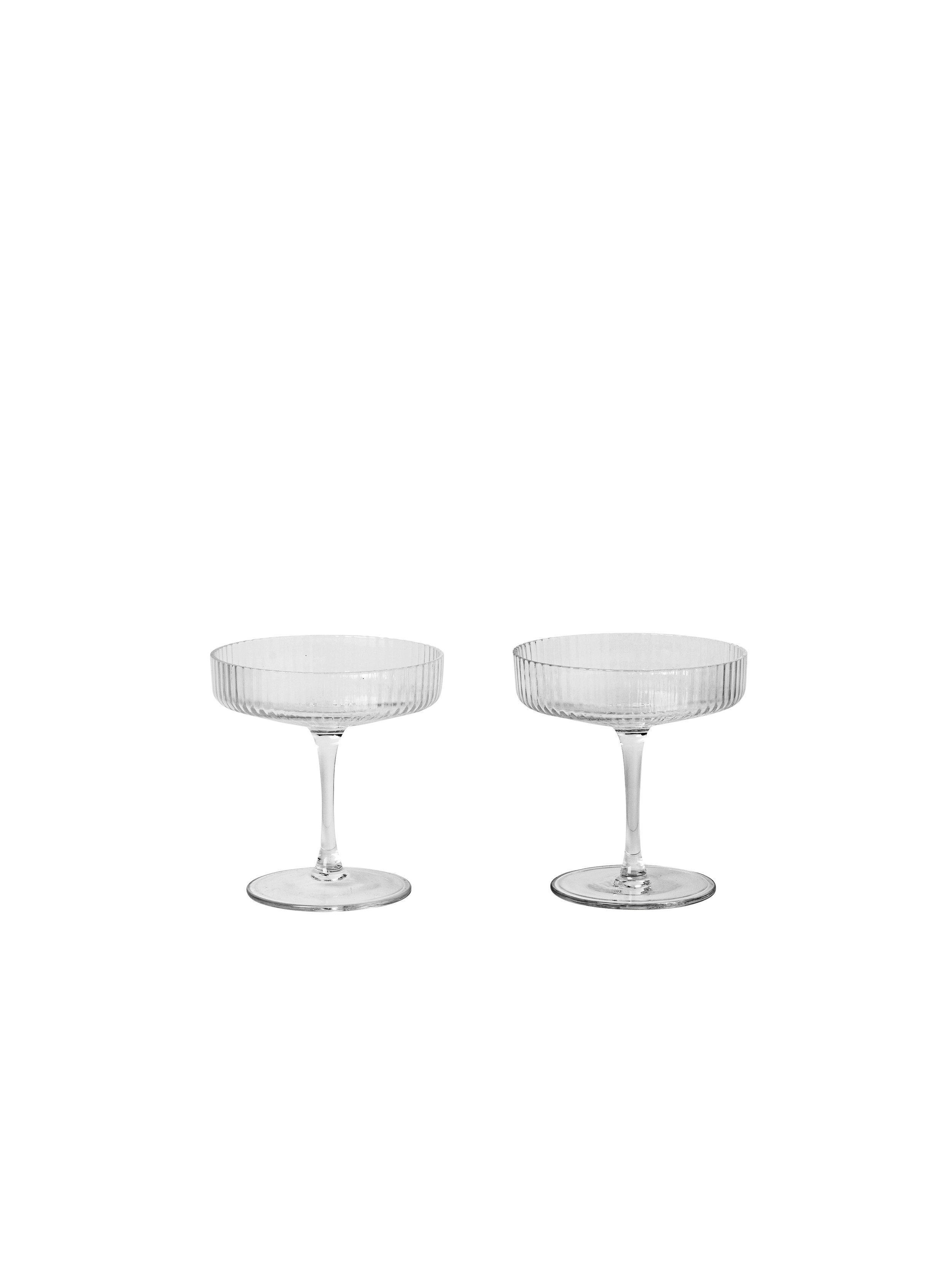 Copy of Copy of Copy of Ferm Living Ripple Champagne Glasses (Set of 2)
